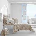 J. Queen Natural Pebble Beach Sand Full-Queen Coverlet
