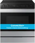 NSE6DG8500SR Samsung Bespoke 6.3 Cu Ft Smart Electric Range with Air Sous Vide and Air Fry - Stainless Steel