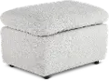 Plush Dolphin Light Gray Ottoman