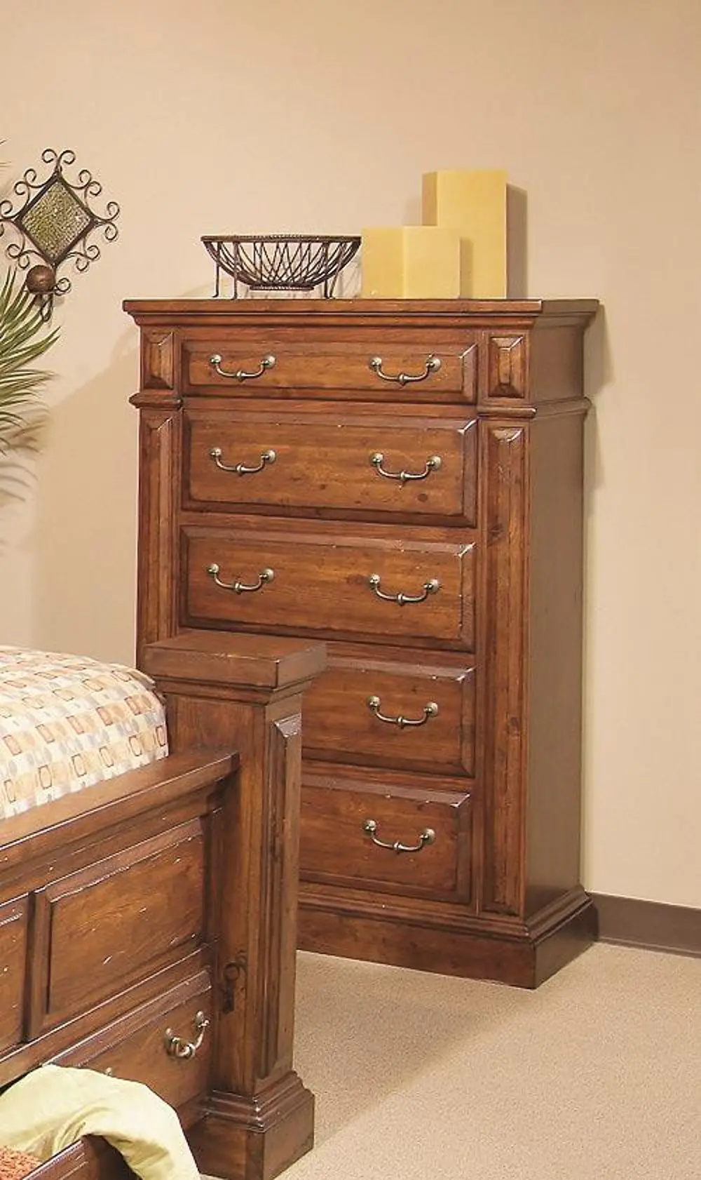 Torreon Antique Pine Chest of Drawers-1