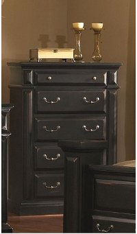 Rustic Classic Black Chest of Drawers - Torreon