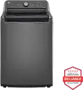 WT6105CM LG 4.1 cu. ft. Top Load Washer with Agitator and SlamProof® Glass Lid - Monochrome Gray