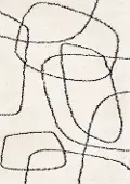 Pace 5 x 8 Abstract Cream and Black Area Rug