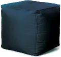 Gamma Blue Cube Ottoman Pouf