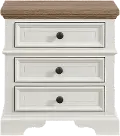 Easton White and Brown Nightstand
