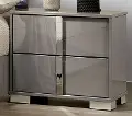 Sinistra Glossy Beige Nightstand