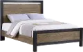 Your House Black and Oak Queen Bed