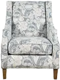 Duval Paisley Denim Accent Chair