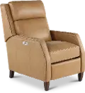 Bourbon Street Latte Light Brown Leather Power Recliner