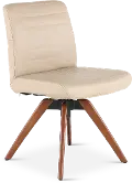 Hygge Sandstone Leather Swivel Dining Chair