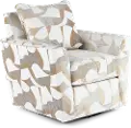 PLLCHA Valderrama White and Brown Accent Chair