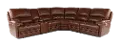 David Pecan 6-Piece Power Reclining Sectional with Power Headrest and Lumbar