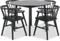Willa Black 5 Piece Dining Set