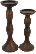 Fern Large Brown Candleholder