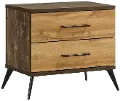 C0306A-025 Pine Row Antique Natural and Brown Nightstand