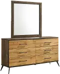 C0306A-N45 Pine Row Antique Natural and Brown Dresser