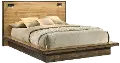 C0306-PR-BED4/6 Pine Row Natural and Brown Full Platform Bed