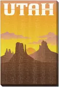 Utah Yellow, Orange, Brown Canvas