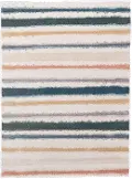 4838715X7/PLYROOM/MONTREAL/WH Playroom 5 x 7 Montreal Ivory and Multicolor Striped Area Rug