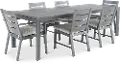 Gibraltar Gray and Beige 7-Piece Dining Table Set