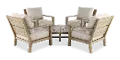 Palm Beach 5 Piece Natural and Beige Patio Seating Set