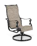 Montreal Brown Sling Swivel Patio Chair