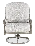 Macan Gray and Beige High Back Swivel Club Rocker