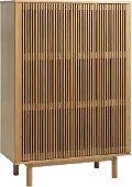 Tiber Natural Oak Accent Cabinet with Slatted Doors