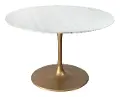Biassono White Marble Round Dining Table