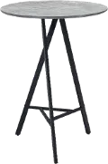 Basilicata Gray Round Bar Table