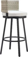 Paris Wave White Outdoor Barstool
