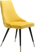 Drancy Yellow Velvet Dining Chair