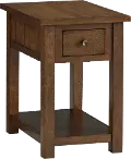 Family Room Brown Chairside Table