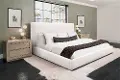 Lennox White Upholstered Queen Bed