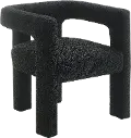 Cassie Black Boucle Dining Chair