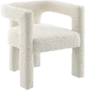 Cassie Ivory Boucle Dining Chair