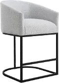 Josephine Light Gray Upholstered Counter Stool
