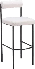 Ginosa Ivory Shearling Barstool