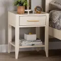 249-13831-RCW Primrose Ivory Mid-Century Nightstand