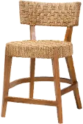251-13852-RCW Sabit Seagrass and Mahogany Counter Stool