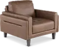 Guernsey Brown Leather Chair