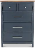 Parker Blue and Brown Chest of Drawers