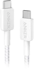 ANKER 3' 322 Braided USB-C Cable - White
