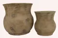 Rustic Textured Planters Set of 2