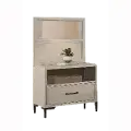 Wallburg Off-White Nightstand with Back Panel