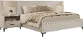 Wallburg Off-White King Platform Wall Bed