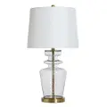 30 Brass and Glass Table Lamp