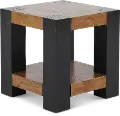 Pacifico Black and Brown End Table