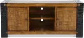 Pacifico Black and Brown TV Stand