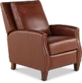 Hunter Chestnut Brown Pushback High-Leg Recliner